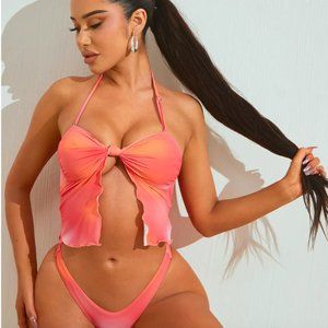 Beach Mornings 2 Piece Bikini - Red/combo